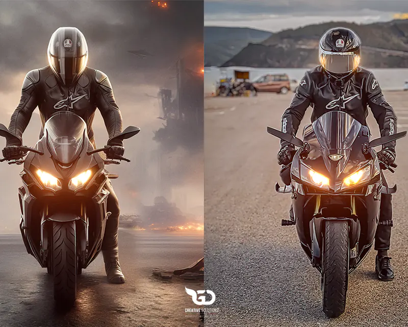 Concept Art Motobike and Bikers Custom Graphics