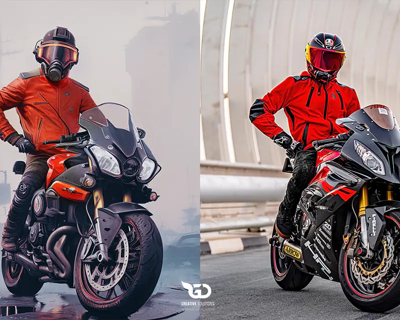 Concept Art Motobike and Bikers Custom Graphics