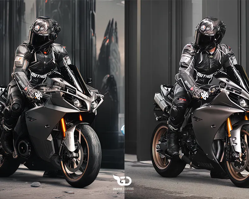 Concept Art Motobike and Bikers Custom Graphics