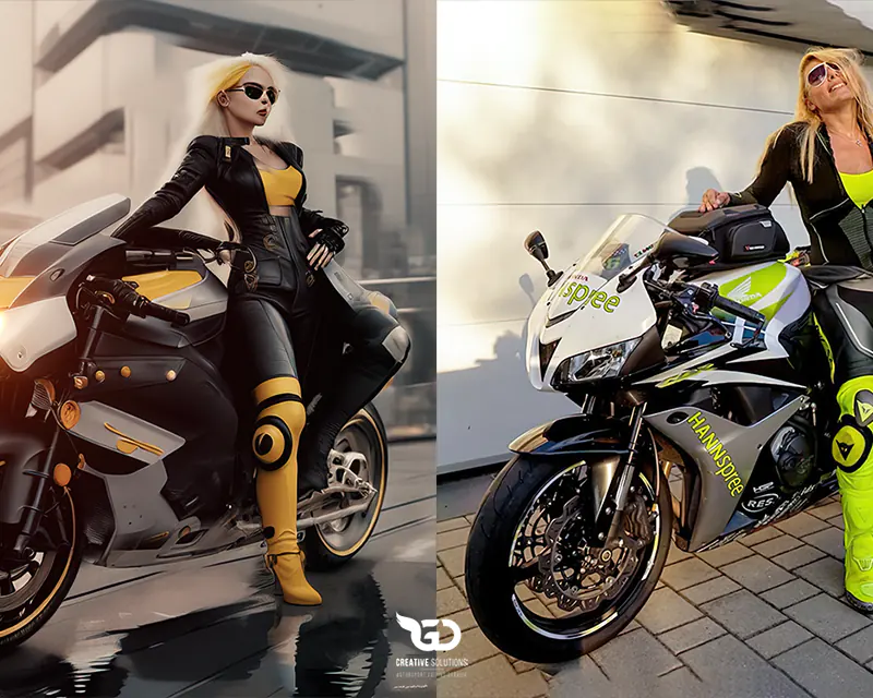 Concept Art Motobike and Bikers Custom Graphics
