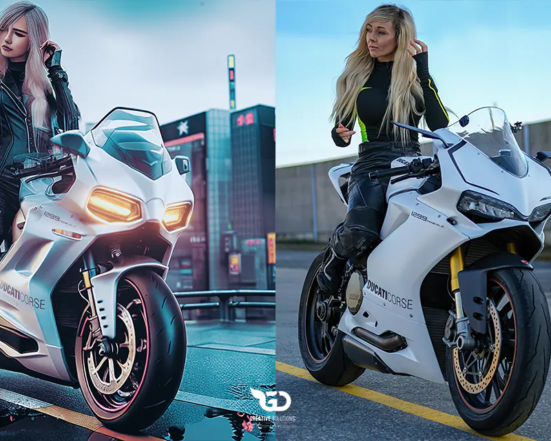 Concept Art Motobike and Bikers Custom Graphics