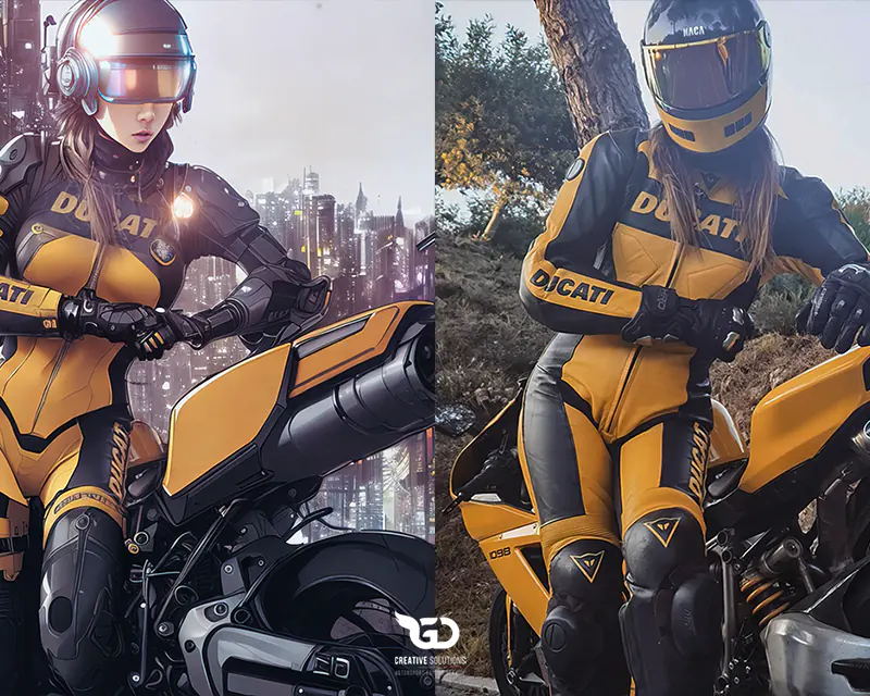 Concept Art Motobike and Bikers Custom Graphics