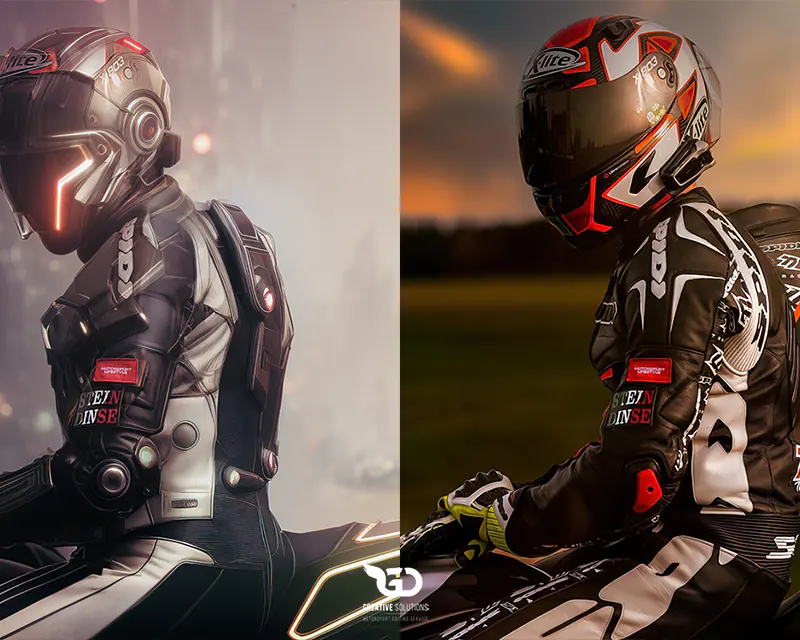 Concept Art Motobike and Bikers Custom Graphics