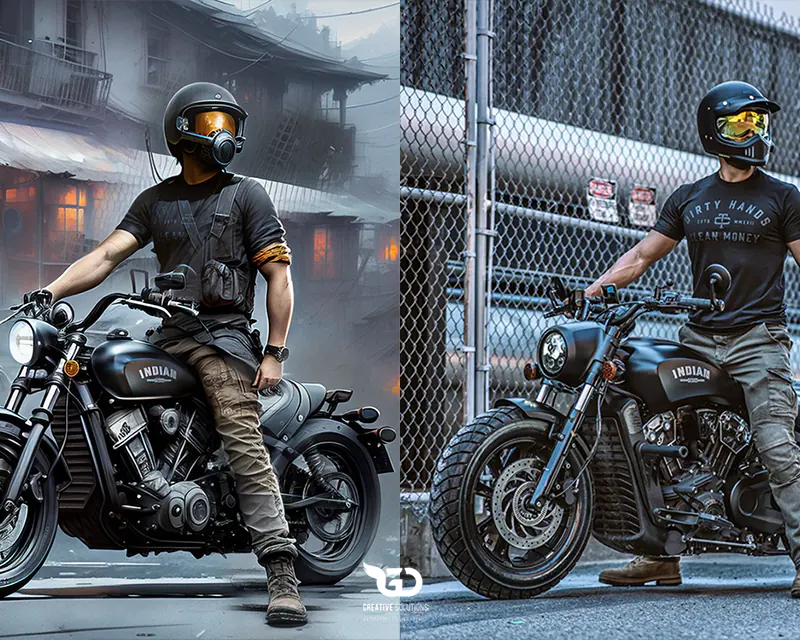 Concept Art Motobike and Bikers Custom Graphics